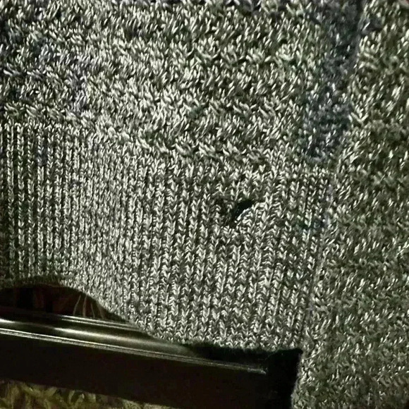 American Eagle Outfitters Sweater Long Sleeve, PS Boatneck, Twist Knit Gray - Picture 3 of 4